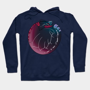 Curled Dragon Black Raspberry :: Dragons and Dinosaurs Hoodie